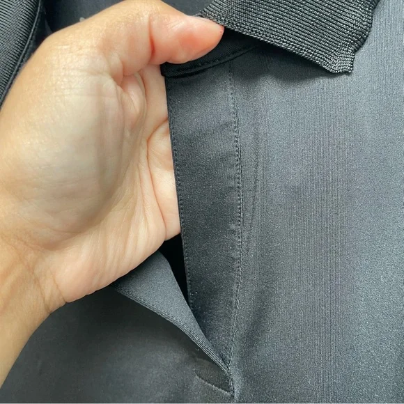 Tuckernuck Tnuck Sport Long Sleeve Caroline Polo Shirt in Black Size XL - Picture 6 of 9